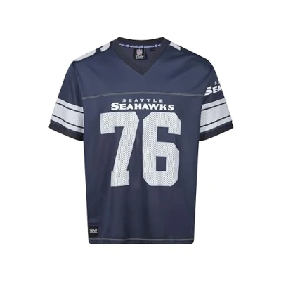 Imagen de Recovered Seattle Seahawks Navy NFL Oversized Jersey Trikot Mesh Relaxed Top