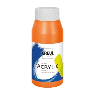 Imagen de KREUL 17023 Solo Goya Triton acrílica Albaricoque, Frasco 750 ml, Secado rápido y Mate, Pintura al Agua, Calidad de Estudio, versátil, Buena cubrición, Apricot,