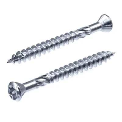 Imagen de SECCARO Tornillo para terraza 4 x 40 mm, Acero Inoxidable C1, Madera con Punta Cortada y Muesca de Corte, TX/Entrada Hexagonal, 200 Unidades