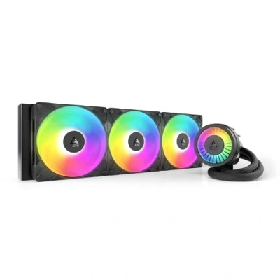 Imagen de ARCTIC Liquid Freezer III Pro 420 A RGB Refrigeracion Liquida PC, AIO para CPU, 3x140 mm, 38 mm Radiator, Bomba PWM, Ventilador VRM, AMD AM5/AM4, Intel LGA1851/1700 Marco de Contacto Negro