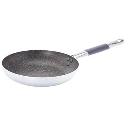 Imagen de Pentole Agnelli ALSA111BBINF24 Sartén de aluminio con avellanado bajo infinito, mango tubular acero inoxidable &quot;Cool&quot;, 24 cm, plata