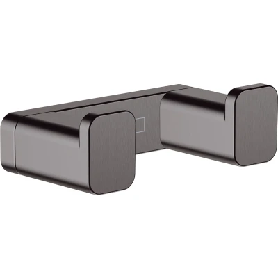 Imagen de hansgrohe AddStoris Percha doble, cromo negro cepillado, 41755340