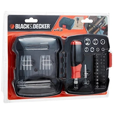 Imagen de Black+Decker A7175 XJ Pack de 43 piezas para atornillar con atornillador carraca