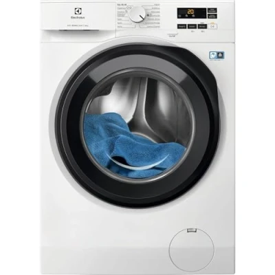 Imagen de Electrolux Lavadora de Carga Frontal 10 kg EFI6114O2B, 1400 rpm, Libre Instalación, Tecnología SensiCare, Motor Inverter, Programa Higiene a Vapor, Cajón Largo, MixLoad 69 min, Display LCD, Blanco