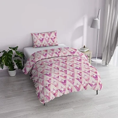 Imagen de Italian Bed Linen MB Home Basic Juego de Funda nórdica “Dafne, Microfibra, Kinki, 1 Plaza y Media