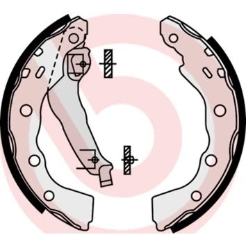 Imagen de BREMBO S 54 515 Zapatas de freno 203 39 con palanca mano