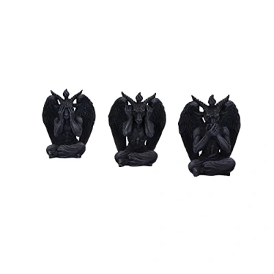 Imagen de Nemesis Now Three Wise Baphomet 10,2 cm, Negro