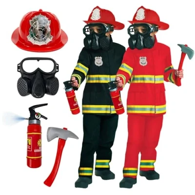 Imagen de Morph Disfraz Bombero Niño Rojo, Niña,Trajes Bomberos Niño, Bombera, Bombera Niña, Kit Carnaval Talla S