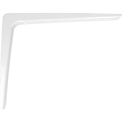 Imagen de Amig Ángulo para estanterías de pared, Escuadra metálica baldas, Palomilla estantes, Soporte estantería, Acero, Color Blanco, Medida: 200x150 mm, Peso máx. recomendado: 45 Kg