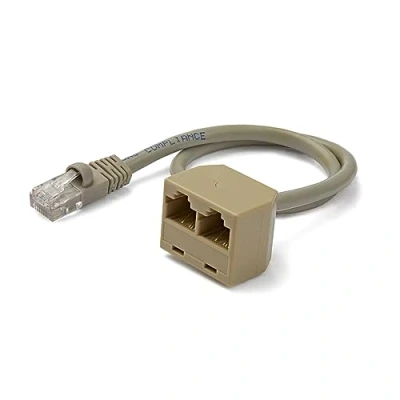 Imagen de StarTech.com Cable Adaptador Divisor Splitter RJ45 2 a 1, Hembra Macho, para de Red Ethernet