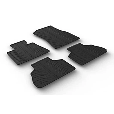 Imagen de Gledring 0500 Juego de alfombrillas suelo Caucho delante y detrás 4 negro 750mm 550mm BMW: X5