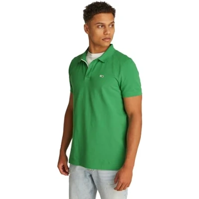 Imagen de Tommy Jeans SLIM Placket Polo, Hombre, Talla: 58, Coastal green