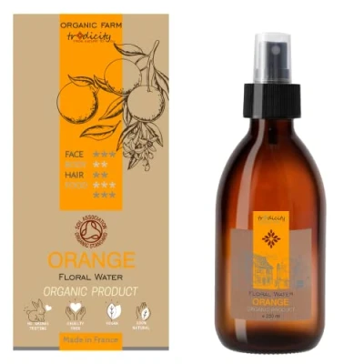 Imagen de Agua Floral de Naranja Ecologico · Hidrolato Bio Astringente Facial, Piel Grasa, Hidratante Corporal &amp; Calmante Natural para el Cuidado la 250 ml