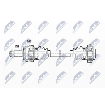 Imagen de NTY NPW BM 109 Árbol de transmisión Eje trasero, derecha 678 BMW: X3