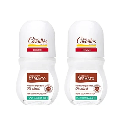 Imagen de Rogé Cavaillès Homme Desodorante Dermato Peaux Sensibles 48H Roll On Lote de 2 x 50 ml