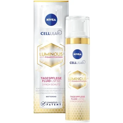 Imagen de NIVEA Cellular LUMINOUS630® Tratamiento antimanchas de pigmento líquido (40 ml), cuidado facial matificante con SPF 50 y vitamina E, triple protección para una piel homogénea