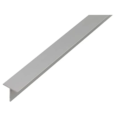 Imagen de Alberts 473129 Perfil en T Aluminio, anodizado plateado 1000 x 20 mm