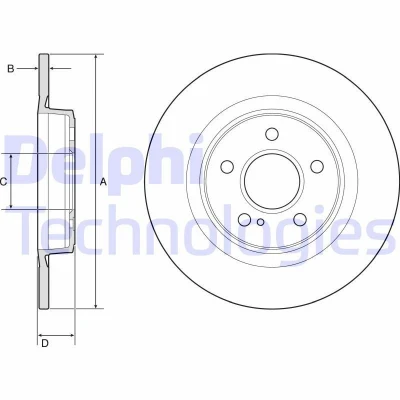 Imagen de DELPHI BG4790C Disco de freno 300 10 5 macizo revestido altamente carbonizado sin cojinete rueda, anillo sensor ABS MERCEDES BENZ: SLK
