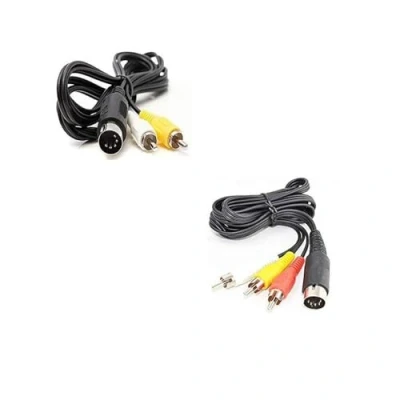 Imagen de WiCareYo Cable de TV compuesto AV Audio/Vídeo para Genesis Mega Drive 1 y Audio Video 9 Pin 2 3
