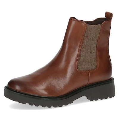 Imagen de CAPRICE 9 25419 41, Botines planos para Mujer, Marrón (Cognac Nappa), 37 EU