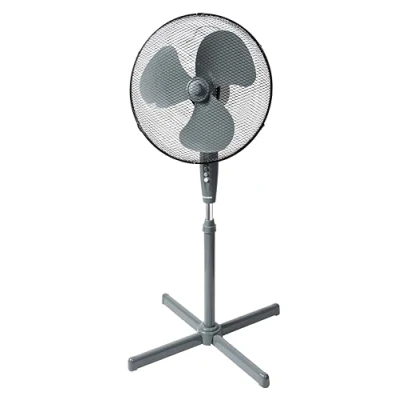 Imagen de Bestron ventilador de pedestal con tres velocidades, función oscilación 75 y altura regulable hasta 122 cm, Ø 45 W, ASV45G, color: Gris