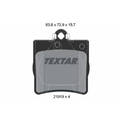 Imagen de TEXTAR 2191903 Juego de pastillas freno no preparado para indicador desgaste MERCEDES BENZ: Clase E Berlina, C CLK Coupé