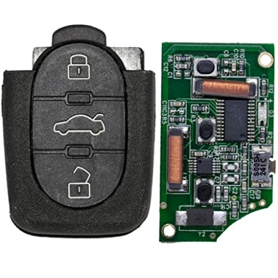 Imagen de Mando a distancia para llave de coche, 1 carcasa + transmisor 433,9 MHz 4D0837231A batería Audi