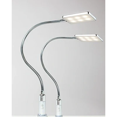 Imagen de kalb Material für Möbel led luminaria para la cama de 4 W leer flexible lámpara mesita noche cama, selección: set 2 cromo
