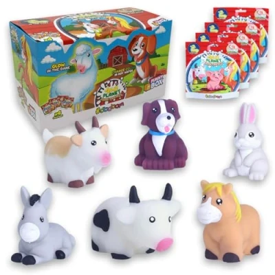 Imagen de Sbabam Funny Box Jelly Planet Farm Friends, Animales de juguete para niños suaves y perfumados, 4 unidades, juguetes quiosco granja ideales como regalo niño