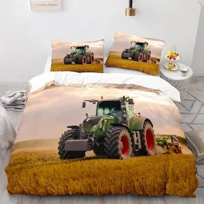 Imagen de ZGRTZH Funda Nordica Cama 90 Tractor Microfibra Juego de Edredon Fundas Nordicas 150x200 cm y 2 Almohada 50x80