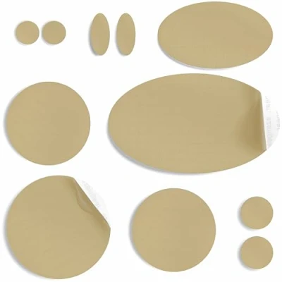 Imagen de aZengear Parches de Reparación Nylon Autoadhesivo Parche Impermeables para Chaqueta Plumón, Tienda, Bolsa, Ropa, Reparar Agujeros (11 Piezas, Beige)