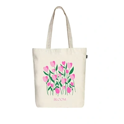 Imagen de Eco Right bolsa de lona para mujer, hombro algodón orgánico, compras reutilizable comestibles, bolsas regalo, libros, viaje