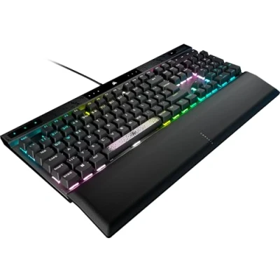Imagen de CORSAIR Teclado para juegos K70 MAX RGB con cable magnético y mecánico Interruptores MGX ajustables Teclas PBT DE doble disparo Compatible iCUE PC, PS5, PS4, Xbox QWERTZ Gris acero