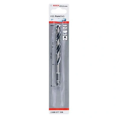 Imagen de Bosch Professional Brocas de vástago hexagonal PointTeQ , para metal, diámetro: 9.5 mm, ¼&quot;, accesorios taladro impacto y atornillador