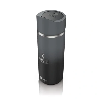 Imagen de Ninja Sip Perfect Hot Drinks Botella de viaje térmica 300 ml sin BPA, apta para lavavajillas y acabado aislante, negro, DW1203EUUKBK
