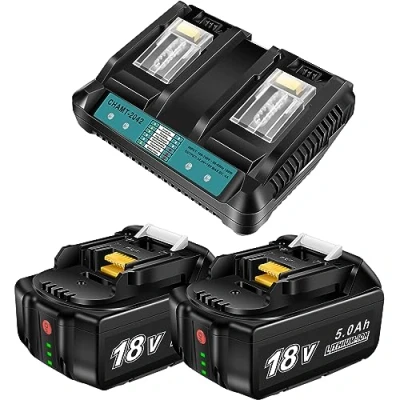 Imagen de VOLT1799 Cargador Makita Dual DC18RD 4A y 2 bateria 18v para BL1850B BL1860B BL1860 BL1850 BL1845 BL1840B BL1840 BL1835 BL1830B BL1830