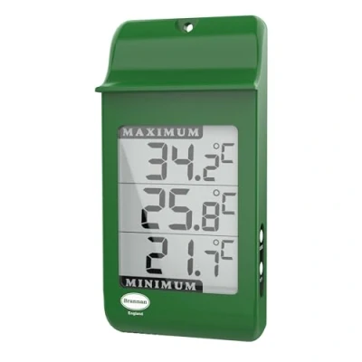 Imagen de Digital Max Min Growroom Or Greenhouse Thermometer Green by Brannan