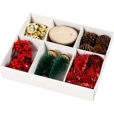 Imagen de Creativ e 280630 Decoración de regalo, verde/rojo, 6 mezclados
