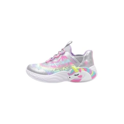 Imagen de Skechers Light UP Unicorn Dreams Zapatillas para niños, Talla: 34, Silver coloured Zapatos