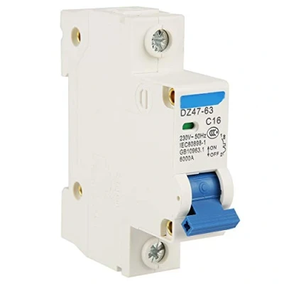 Imagen de DEWIN Disyuntor, Disyuntores en Miniatura DZ47 63 1P 16A 1 polo Disyuntor de Carril DIN 220V / 380V 2 piezas