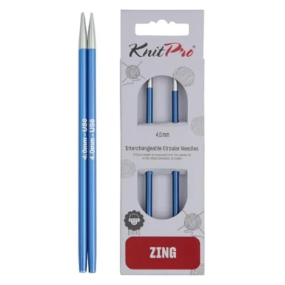 Imagen de Knit Pro Zing: Agujas de Tejer: Circular: Intercambiables: Especial: 4 mm, Aluminio, Multicolor, 4,00 mm