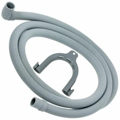 Imagen de SPARES2GO Manguera de drenaje universal con extremo en ángulo recto para lavadoras (2.5m, 19mm / 21mm)