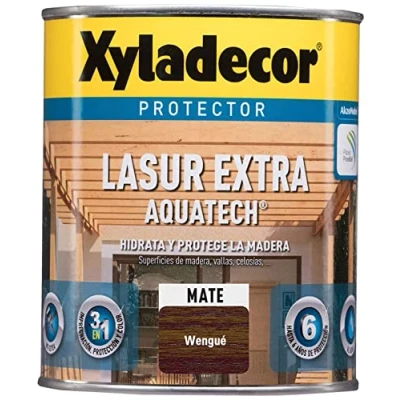 Imagen de Xyladecor 250 Lasur Extra Mate Aquatech, Para madera Wengué, 750 ml