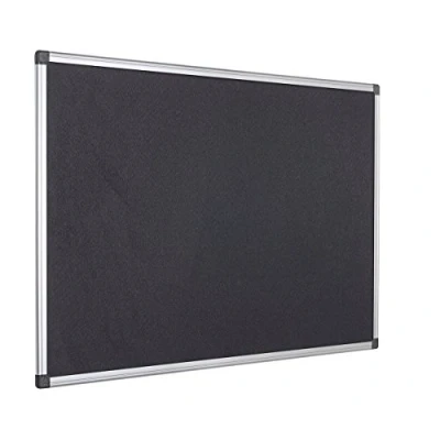 Imagen de Bi Office Maya Tablero de anúncios con marco aluminio, 60 x 45 cm, fieltro negro