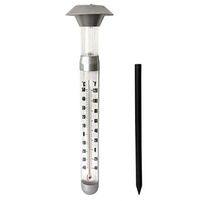 Imagen de Grundig LED Solar Leuchte Außenthermometer Erdspieß