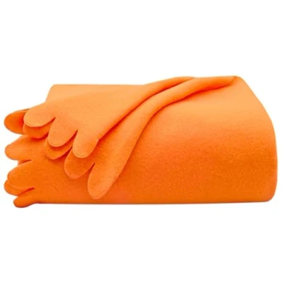Imagen de ZOLLNER Manta Polar para sofá Muy Decorativa, 130x170 cm, Naranja, Microfibra