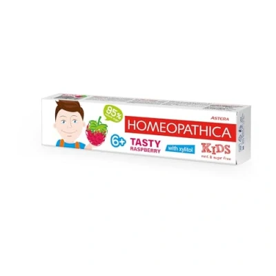 Imagen de ASTERA Homeopathica KIDS (6+) Pasta de dientes con aroma a frambuesa dulce, 50 ml