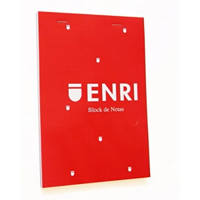 Imagen de Enri 100101102 Pack de 10 blocs notas grapados tapa blanda, A6