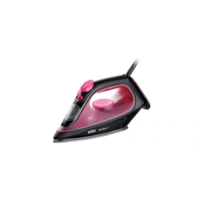 Imagen de Plancha de vapor Braun TexStyle 1 SI1070PU, SuperCeramic, Autolimpieza, Calentamiento rápido 35s, Golpe 130 g/min, 2000 W, 0.22 l, Rosa