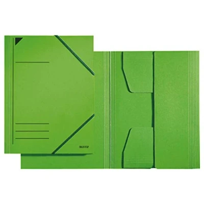 Imagen de Esselte Leitz Carpeta con solapa (A4, cierre elástico, capacidad para 350 hojas, cartón), color verde